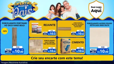 Modelo de TV para TV Horizontal com o tema Ofertas do Dia dos Pais para Pisos e revestimentos