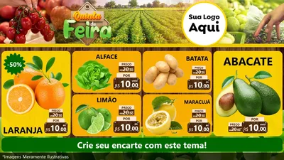 Modelo de TV para TV Horizontal com o tema Quinta de Feira para Hortifrúti