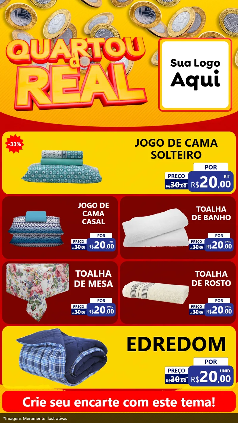 Modelo de TV para TV Vertical com o tema Quartou do Real para Cama, Mesa e Banho