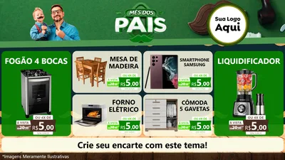 Modelo de TV para TV Horizontal com o tema Mês dos Pais para Móveis e Eletro