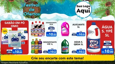 Modelo de TV para TV Horizontal com o tema Festival de Ofertas - Inverno para Produtos de Limpeza