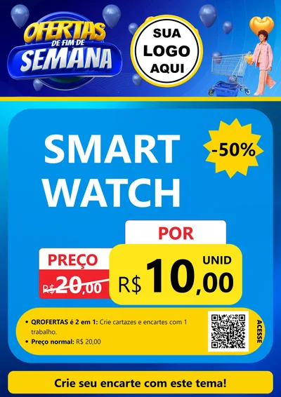 Modelo de Cartaz para Cartaz A4 Vertical com o tema Ofertas de Fim de Semana para Informática