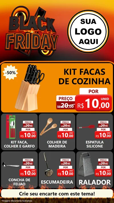 Modelo de Rede Social para Stories com o tema Black Friday para Utilidades Domésticas