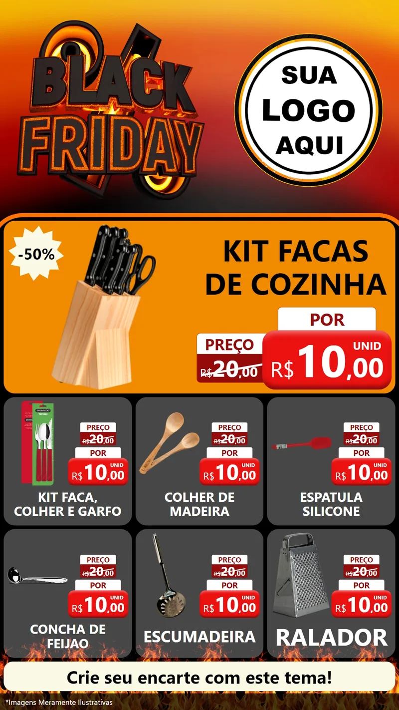 Modelo de Rede Social para Stories com o tema Black Friday para Utilidades Domésticas