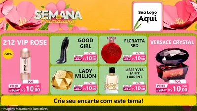 Modelo de TV para TV Horizontal com o tema Semana da Primavera para Perfumes