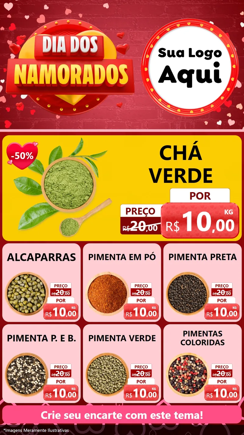 Modelo de Rede Social para Stories com o tema Dia Dos Namorados para Produtos Naturais