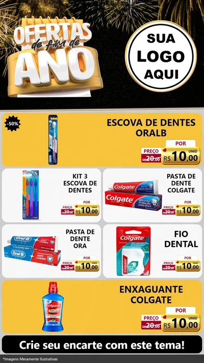 Modelo de TV para TV Vertical com o tema Ofertas de Fim de Ano para Higiene Pessoal