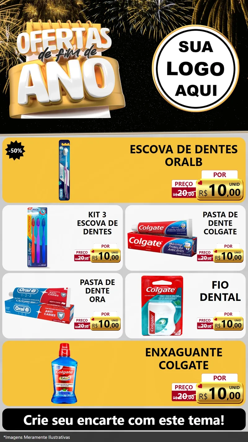 Modelo de TV para TV Vertical com o tema Ofertas de Fim de Ano para Higiene Pessoal