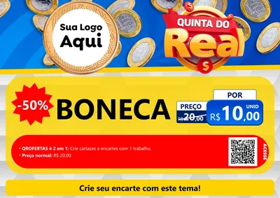 Modelo de Cartaz para Cartaz A4 Horizontal com o tema Quinta do Real para Brinquedos