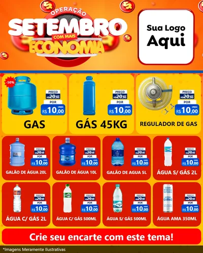 Modelo de Rede Social para Feed Instagram com o tema Operação Setembro Com Muita Economia para Água e gás