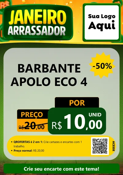 Modelo de Cartaz para Cartaz A4 Vertical com o tema Janeiro Arrasador para Armarinho e Aviamentos