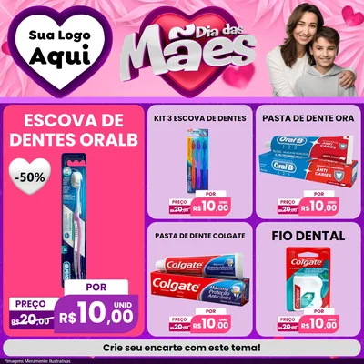Modelo de Rede Social para Feed Facebook com o tema Dia das Mães para Higiene Pessoal