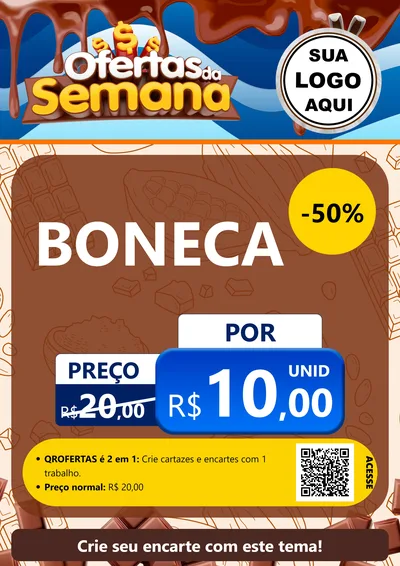 Modelo de Cartaz para Cartaz A4 Vertical com o tema Ofertas da Semana - Páscoa para Brinquedos