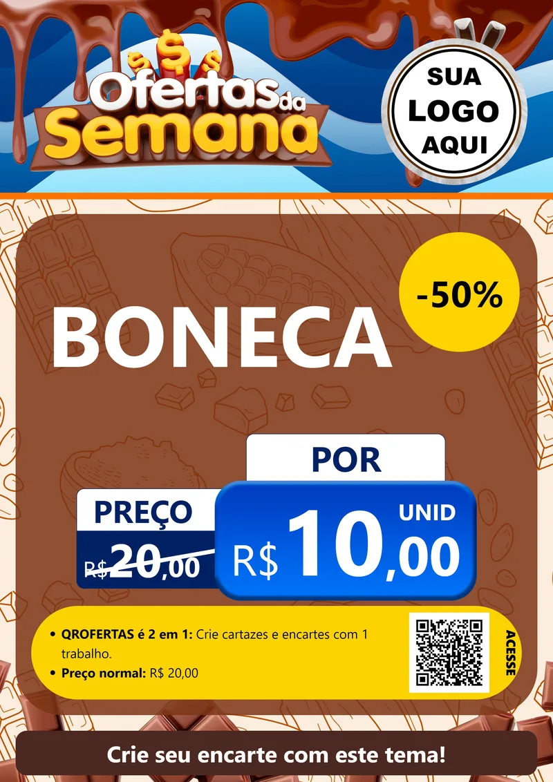 Modelo de Cartaz para Cartaz A4 Vertical com o tema Ofertas da Semana - Páscoa para Brinquedos