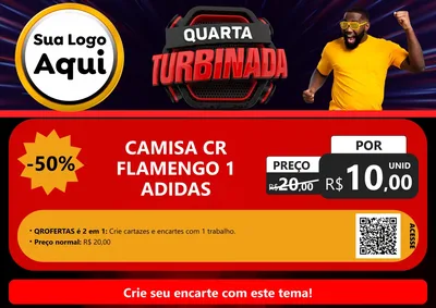 Modelo de Cartaz para Cartaz A4 Horizontal com o tema Quarta Turbinada para Roupas e acessórios