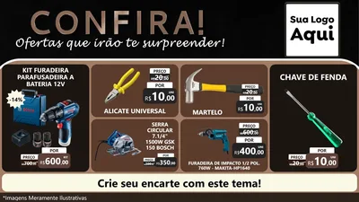 Modelo de TV para TV Horizontal com o tema Confira! Ofertas que irão te surpreender! para Maquinas e Ferramentas