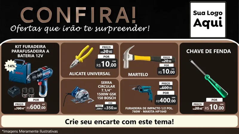 Modelo de TV para TV Horizontal com o tema Confira! Ofertas que irão te surpreender! para Maquinas e Ferramentas