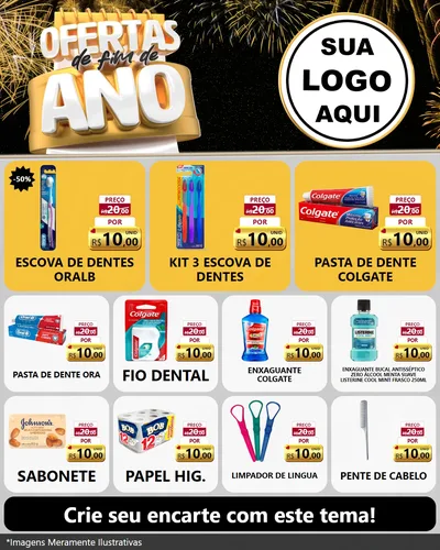 Modelo de Rede Social para Feed Instagram com o tema Ofertas de Fim de Ano para Higiene Pessoal