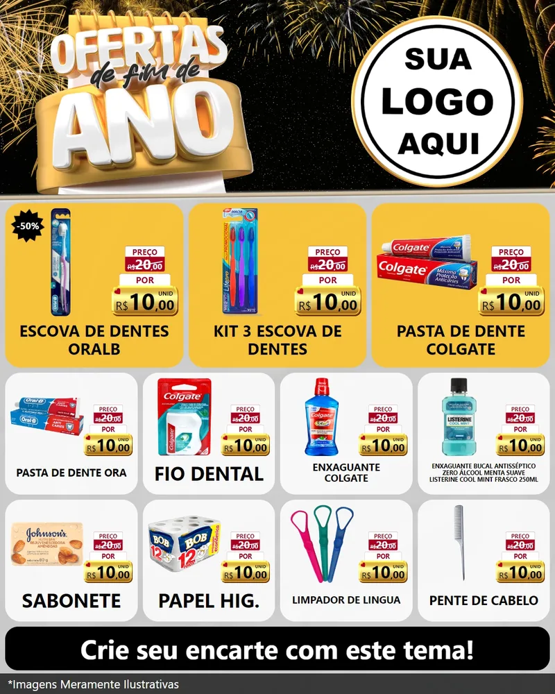Modelo de Rede Social para Feed Instagram com o tema Ofertas de Fim de Ano para Higiene Pessoal