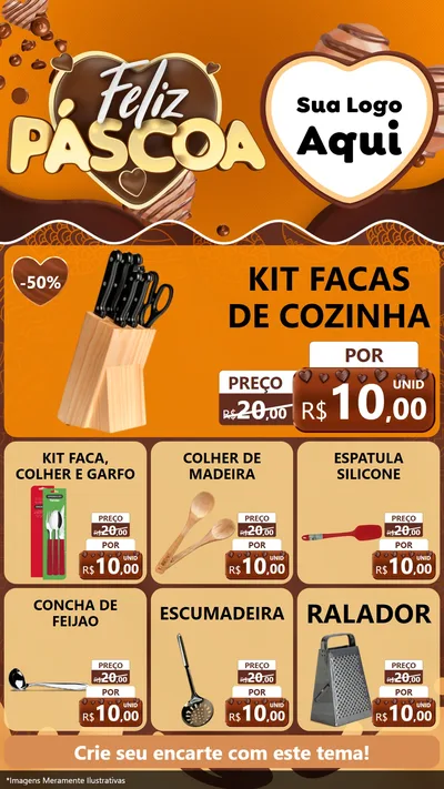Modelo de Rede Social para Stories com o tema Feliz Páscoa para Utilidades Domésticas