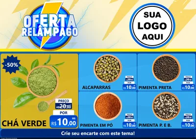 Modelo de Encarte para Encarte A4 Horizontal com o tema Oferta Relâmpago para Produtos Naturais