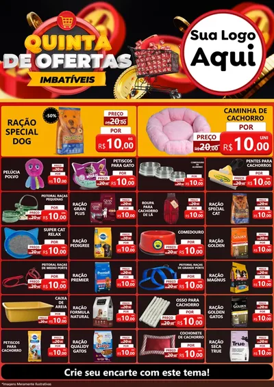 Modelo de Encarte para Encarte A4 Vertical com o tema Quinta de Ofertas Imbatíveis para Pet Shop