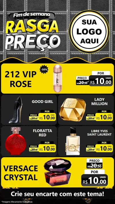 Modelo de TV para TV Vertical com o tema Fim de Semana Rasga Preço para Perfumes