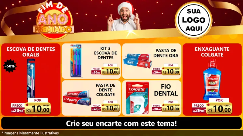 Modelo de TV para TV Horizontal com o tema Fim de Ano Premiado para Higiene Pessoal