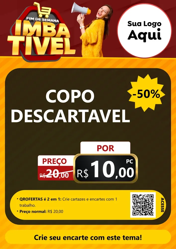 Modelo de Cartaz para Cartaz A4 Vertical com o tema Fim de Semana Imbatível para Embalagens