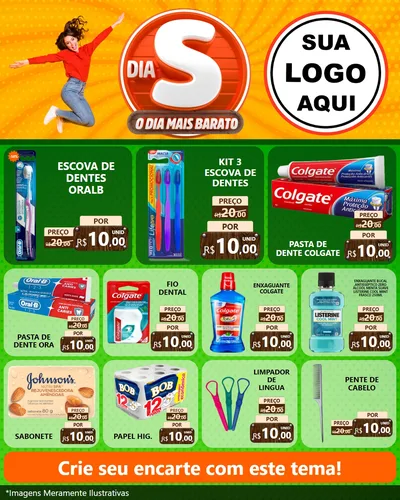 Modelo de Rede Social para Feed Instagram com o tema Dia S - O Dia Mais Barato para Higiene Pessoal