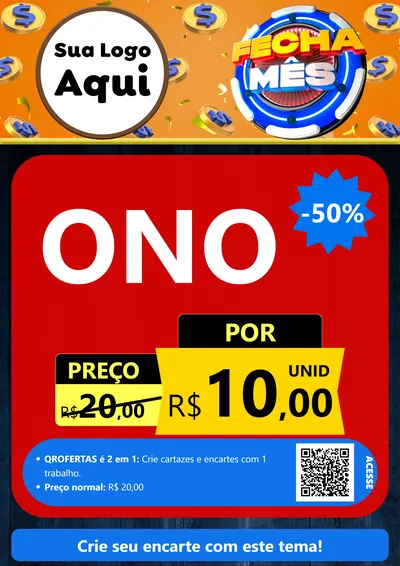Modelo de Cartaz para Cartaz A4 Vertical com o tema Fecha Mês para Óticas
