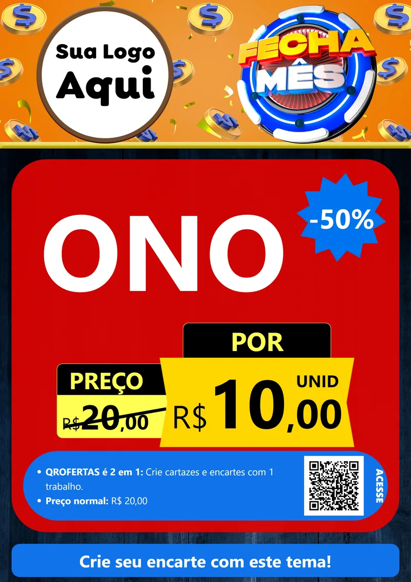 Modelo de Cartaz para Cartaz A4 Vertical com o tema Fecha Mês para Óticas