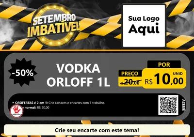 Modelo de Cartaz para Cartaz A4 Horizontal com o tema Setembro Imbatível para Distribuidora de bebidas