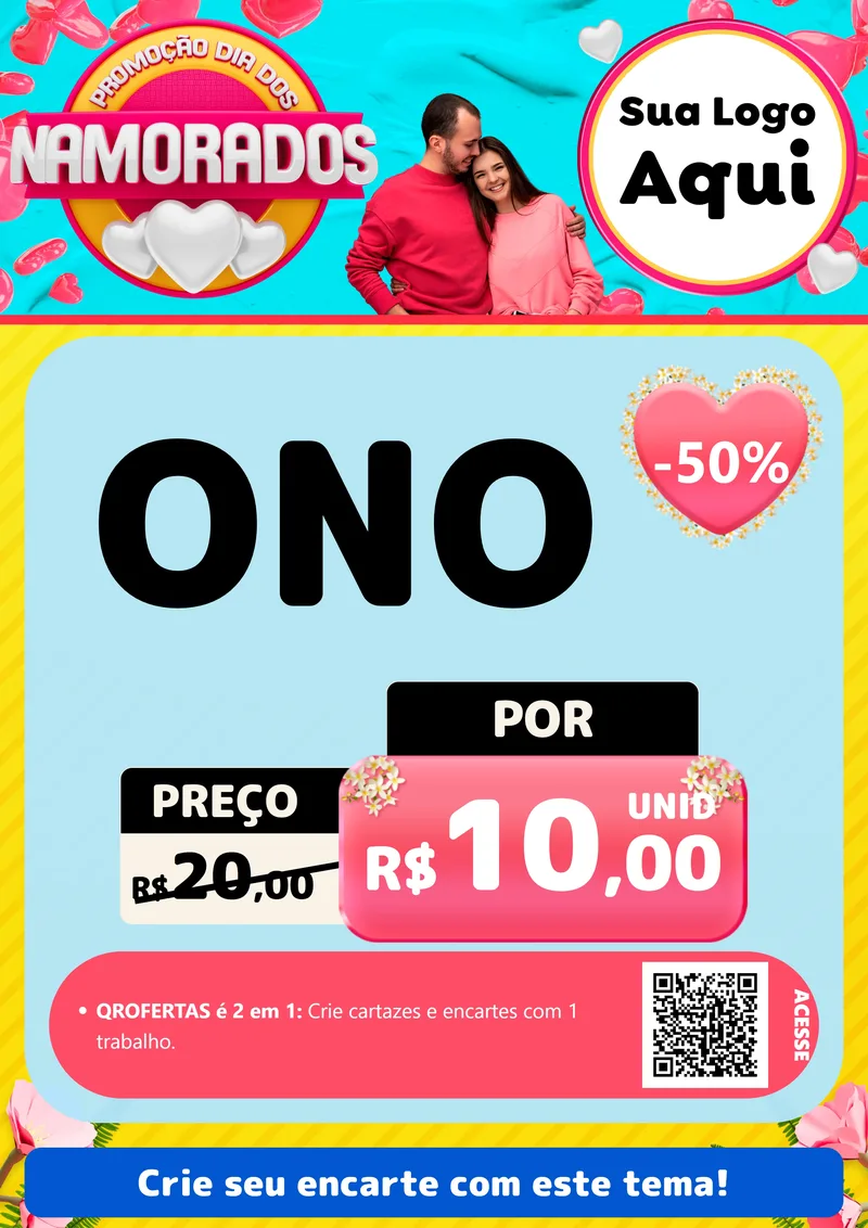 Modelo de Cartaz para Cartaz A4 Vertical com o tema Promoção Dia dos Namorados para Óticas