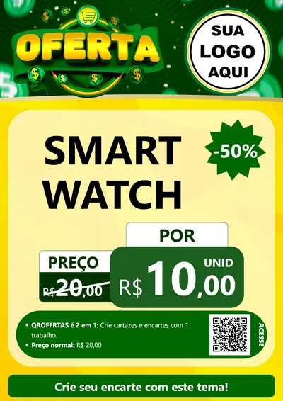 Modelo de Cartaz para Cartaz A4 Vertical com o tema Oferta para Informática