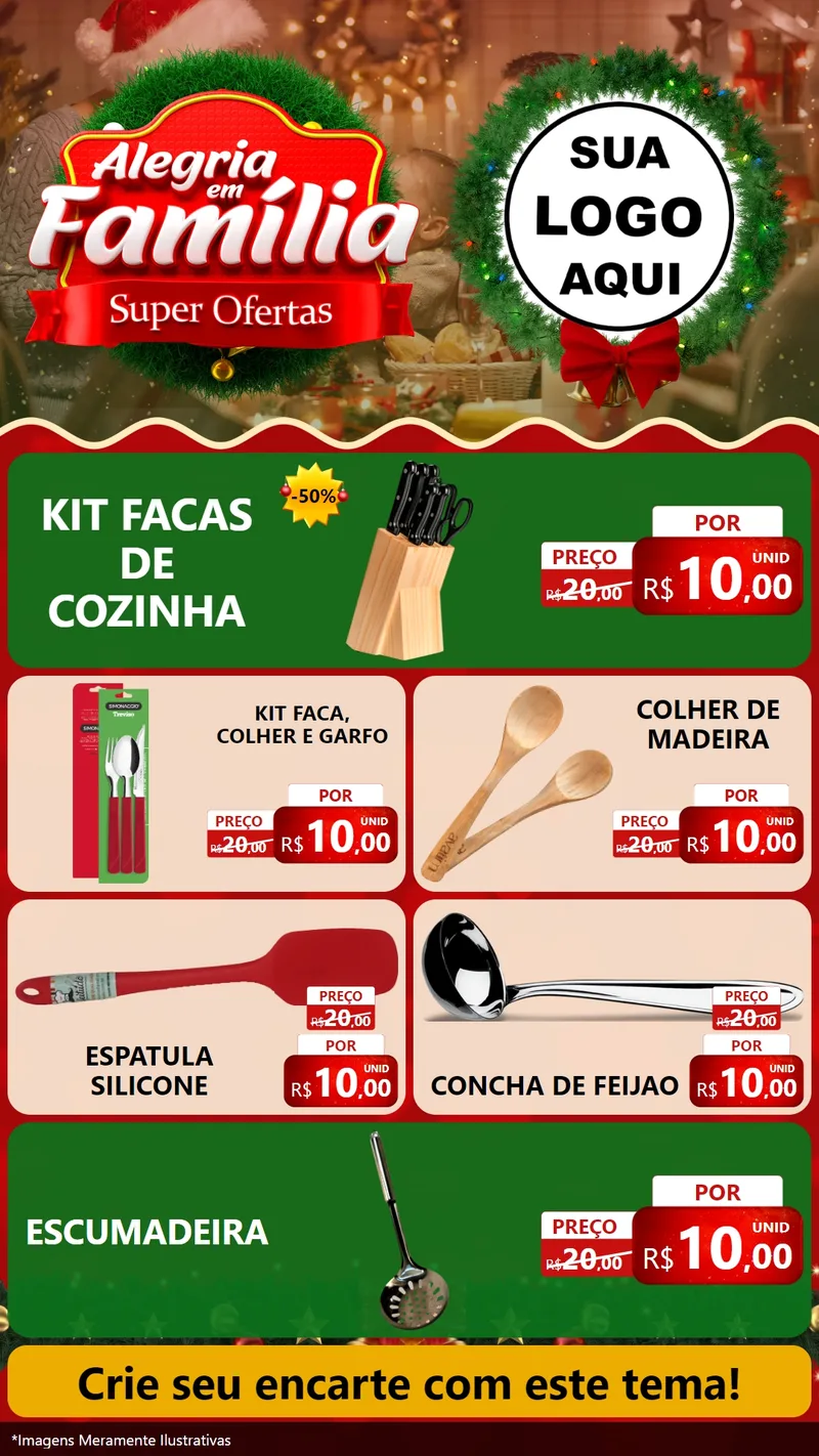 Modelo de TV para TV Vertical com o tema Alegria Em Família - Super Ofertas para Utilidades Domésticas