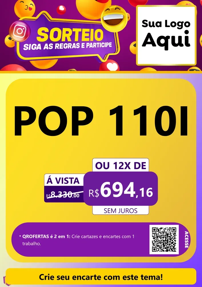 Modelo de Cartaz para Cartaz A4 Vertical com o tema Sorteio para Concessionaria de Motos