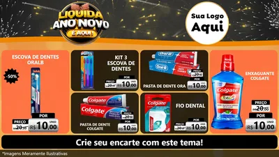 Modelo de TV para TV Horizontal com o tema Liquida Ano Novo É Aqui! para Higiene Pessoal