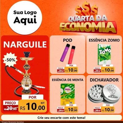 Modelo de Rede Social para Feed Facebook com o tema Quarta da Economia para Tabacaria