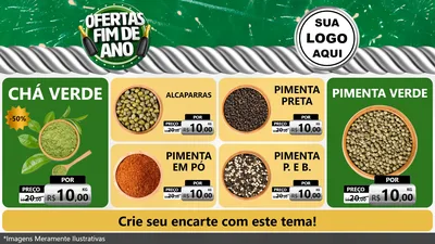 Modelo de TV para TV Horizontal com o tema Ofertas Fim de Ano para Produtos Naturais