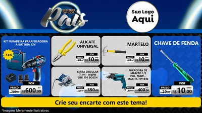 Modelo de TV para TV Horizontal com o tema Sorteio Dia Dos Pais para Maquinas e Ferramentas