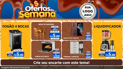 Modelo de TV para TV Horizontal com o tema Ofertas da Semana - Páscoa para Móveis e Eletro