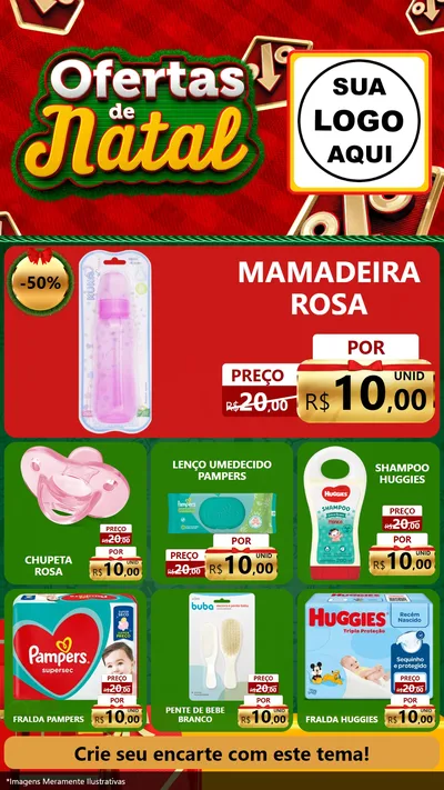 Modelo de Rede Social para Stories com o tema Ofertas de Natal para Bebês