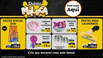Modelo de TV para TV Horizontal com o tema Quinta Maluca para Pet Shop