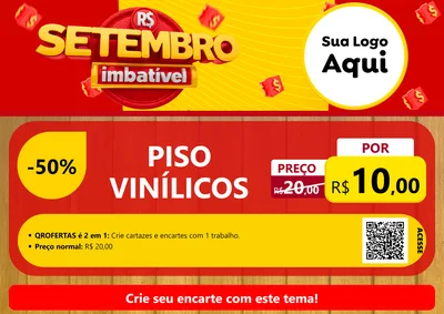Modelo de Cartaz para Cartaz A4 Horizontal com o tema Setembro Imbatível para Material para Construção