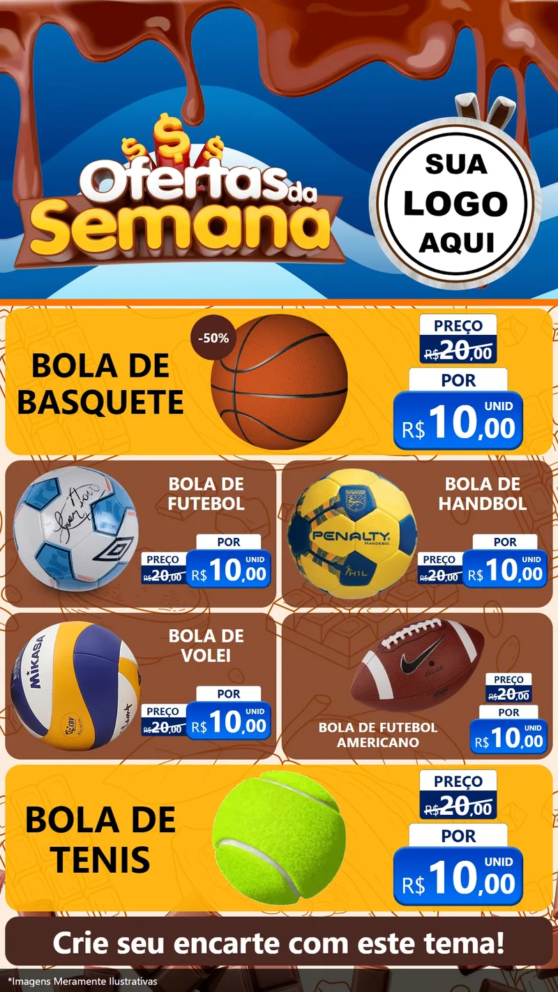 Modelo de TV para TV Vertical com o tema Ofertas da Semana - Páscoa para Artigos Esportivos
