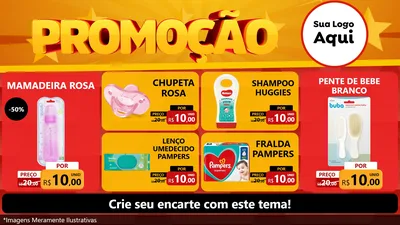 Modelo de TV para TV Horizontal com o tema Promoção para Bebês