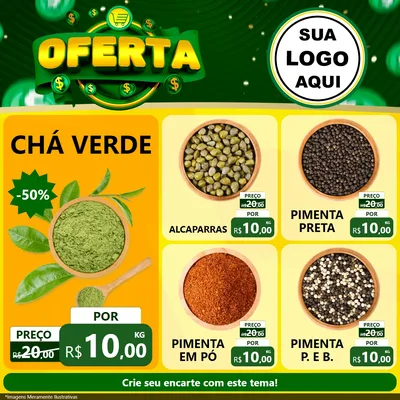 Modelo de Rede Social para Feed Facebook com o tema Oferta para Produtos Naturais
