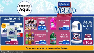 Modelo de TV para TV Horizontal com o tema Ofertas de Inverno para Produtos de Limpeza