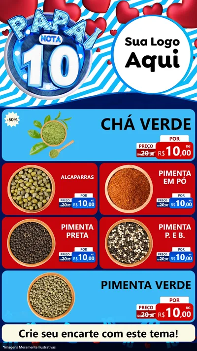 Modelo de TV para TV Vertical com o tema Papai Nota 10 para Produtos Naturais